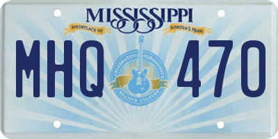 MS license plate MHQ470