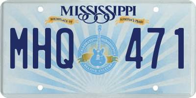 MS license plate MHQ471