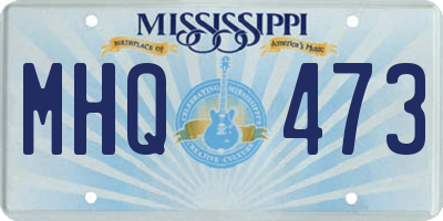 MS license plate MHQ473