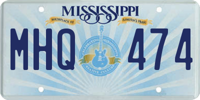 MS license plate MHQ474