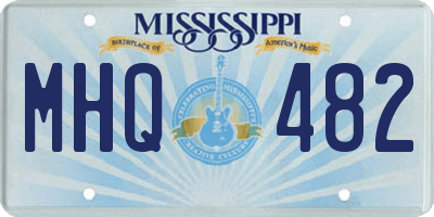 MS license plate MHQ482