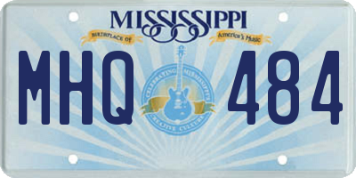 MS license plate MHQ484