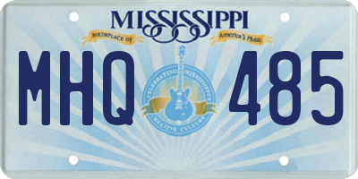 MS license plate MHQ485