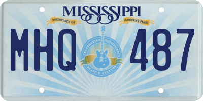 MS license plate MHQ487