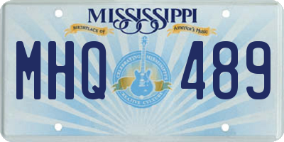 MS license plate MHQ489