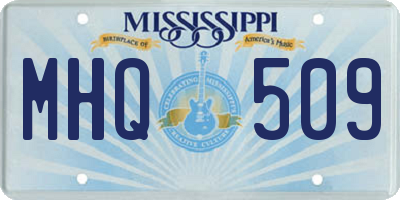 MS license plate MHQ509