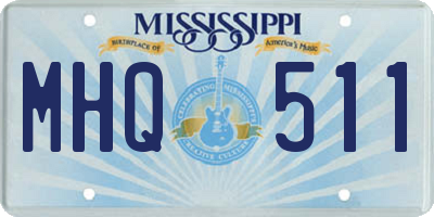 MS license plate MHQ511