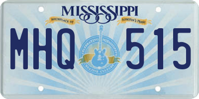 MS license plate MHQ515