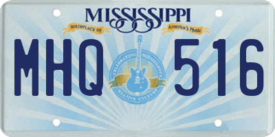 MS license plate MHQ516