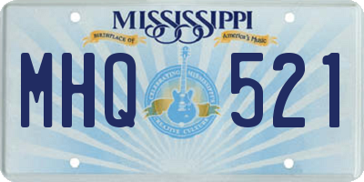 MS license plate MHQ521