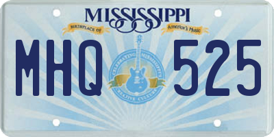 MS license plate MHQ525
