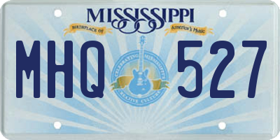 MS license plate MHQ527