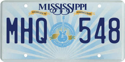 MS license plate MHQ548