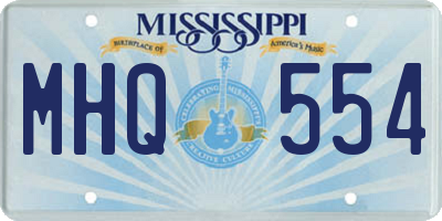 MS license plate MHQ554