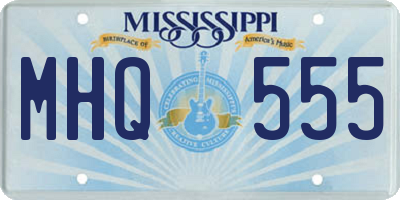 MS license plate MHQ555