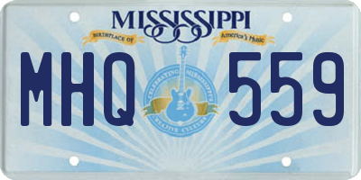 MS license plate MHQ559