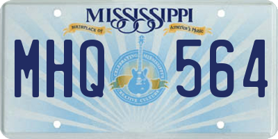MS license plate MHQ564