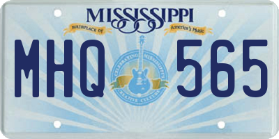 MS license plate MHQ565