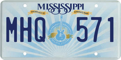 MS license plate MHQ571