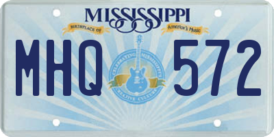 MS license plate MHQ572