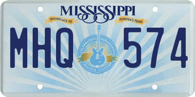 MS license plate MHQ574