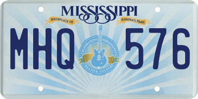 MS license plate MHQ576