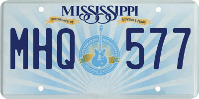 MS license plate MHQ577