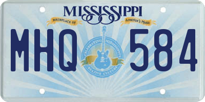 MS license plate MHQ584