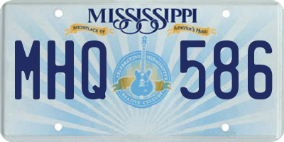 MS license plate MHQ586