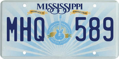 MS license plate MHQ589