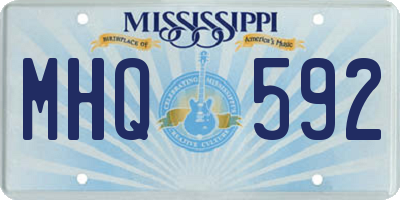 MS license plate MHQ592