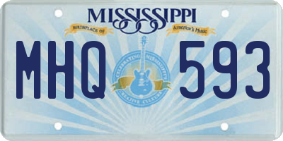 MS license plate MHQ593