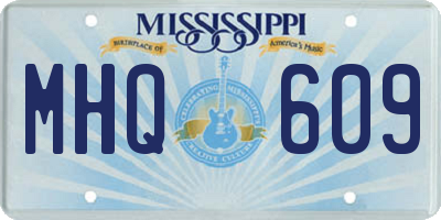 MS license plate MHQ609
