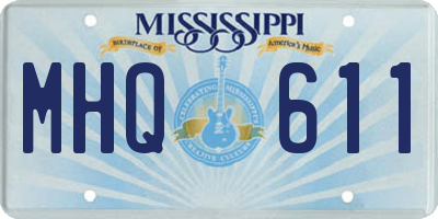 MS license plate MHQ611