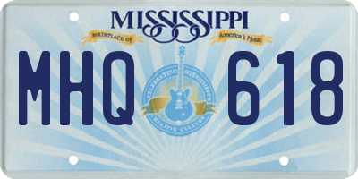 MS license plate MHQ618