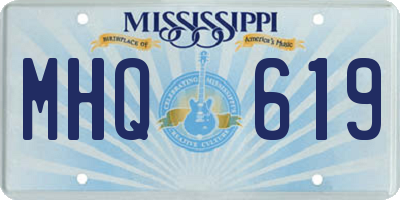 MS license plate MHQ619