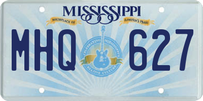 MS license plate MHQ627