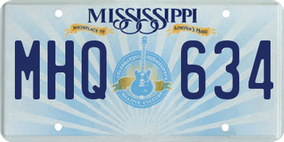 MS license plate MHQ634