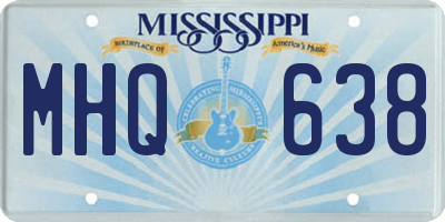MS license plate MHQ638