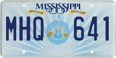 MS license plate MHQ641