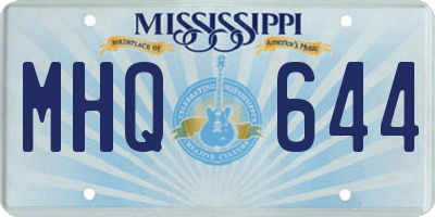 MS license plate MHQ644