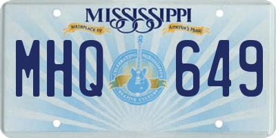 MS license plate MHQ649