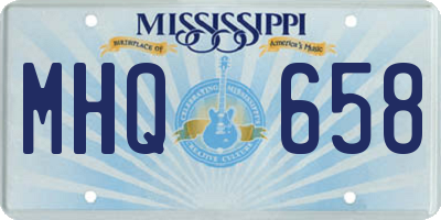 MS license plate MHQ658
