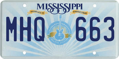 MS license plate MHQ663