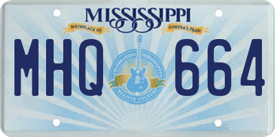 MS license plate MHQ664