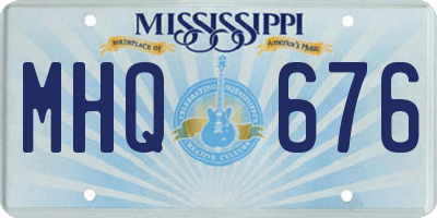 MS license plate MHQ676