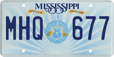 MS license plate MHQ677
