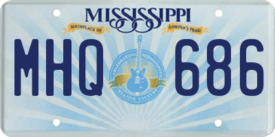 MS license plate MHQ686