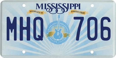 MS license plate MHQ706