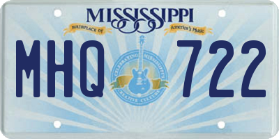 MS license plate MHQ722